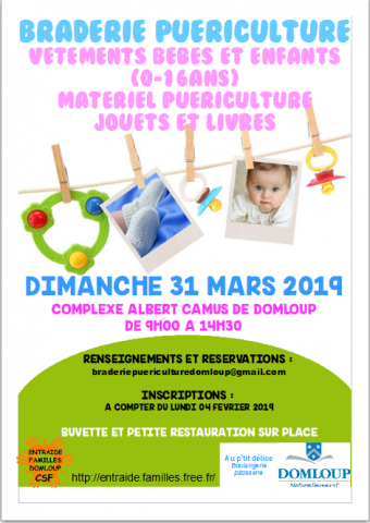 Braderie puériculture de Domloup